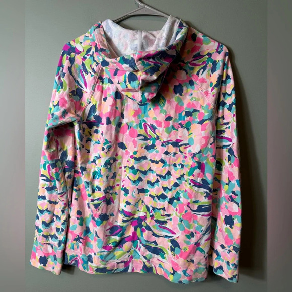 Lilly Pulitzer Women’s Hooded Pullover 1/4  Zip in‎ Pina Colada Medium - Picture 7 of 7